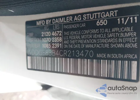 2012 Mercedes-Benz C 300 Sport 4Matic z USA, uszkodzony, nr VIN WDDGF8BB4CR213470